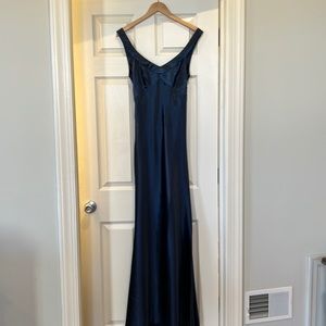 Navy Blue satin dress